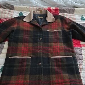 Ruff Hewn Multicolor Plaid Blazer with Contrast Trim